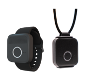 Mobile W medical alert device worn on the wrist or neck