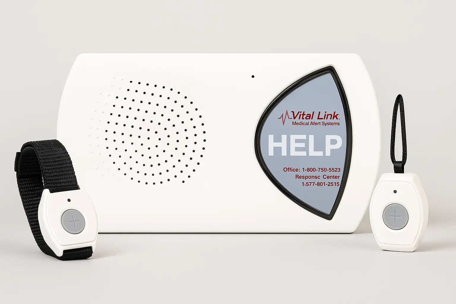 Home Link affordable landline medical alert system base station and wearable help button for Bay Area seniors