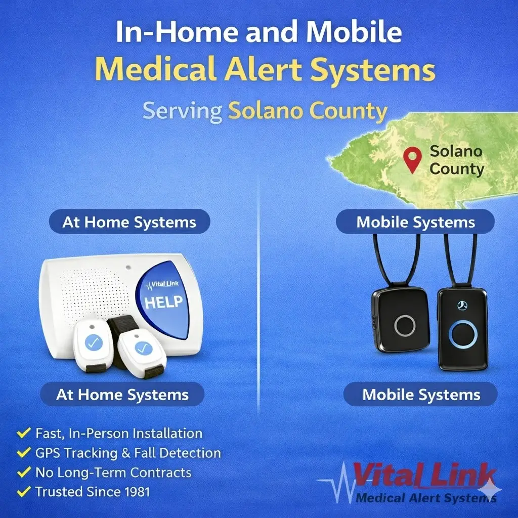 Medical alert systems in Solano County serving seniors with local support